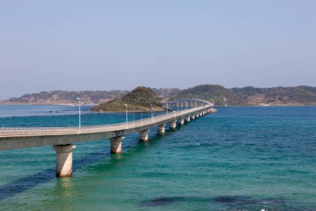 Tsunoshima Bridge  in Shimonoseki, Yamaguchi Prefecture, Japan