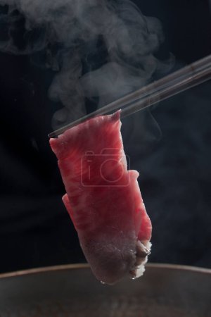 Köstliches shabu shabu, japanisches Essen