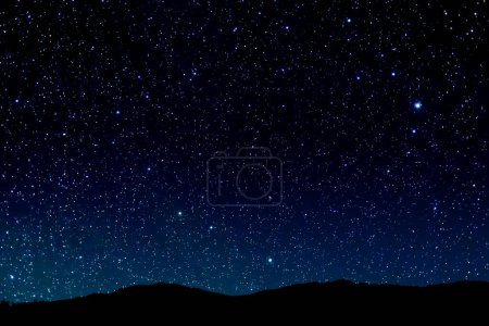 Photo for Beautiful nature landscape of starry sky in mountains - Royalty Free Image
