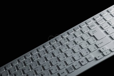 Photo for Modern keyboard isolated on black background. - Royalty Free Image