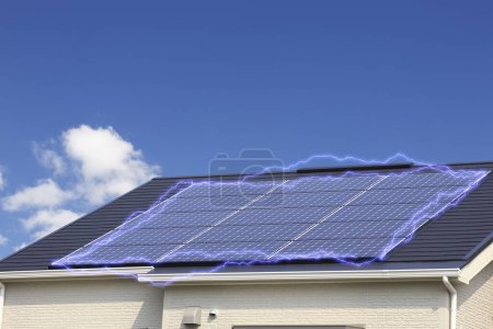 Photo for Solar panels, electricity power concept - Royalty Free Image