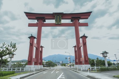 Photo for Majestic view of an ancient Japanese shrine. - Royalty Free Image