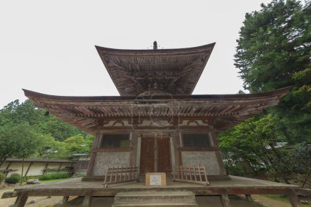 Téléchargez les photos : Pagode à deux étages, Tahoto, trésor national japonais à Koya, préfecture de Wakayama, Japon - en image libre de droit
