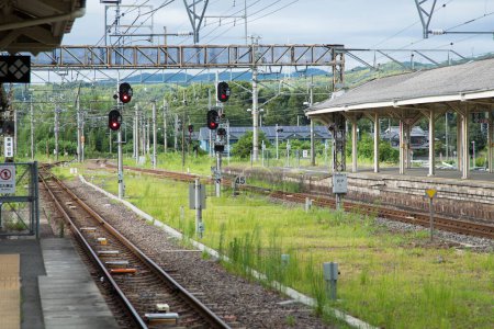 Téléchargez les photos : Gare ferroviaire au Japon - en image libre de droit