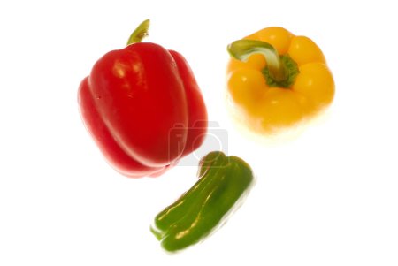 Photo for Fresh bell pepper isolated on white background - Royalty Free Image