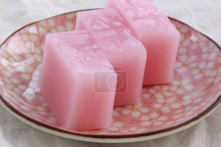 Photo for Cuisine photo of pink fruit jelly slices - Royalty Free Image