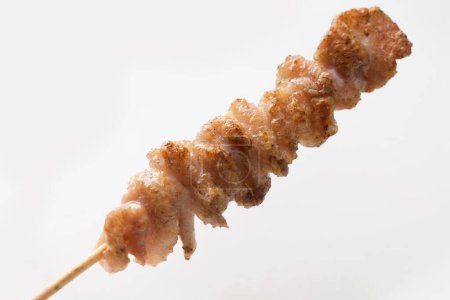 Photo for Skewer of chicken meat, close up view - Royalty Free Image