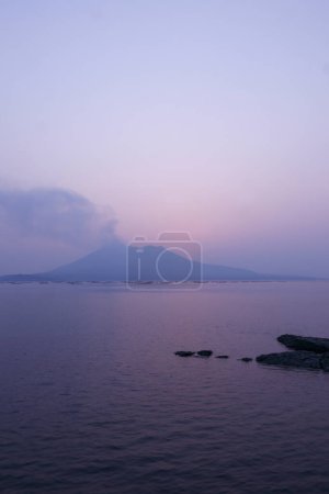 Vulkanausbruch von Sakurajima in Kagoshima, Japan