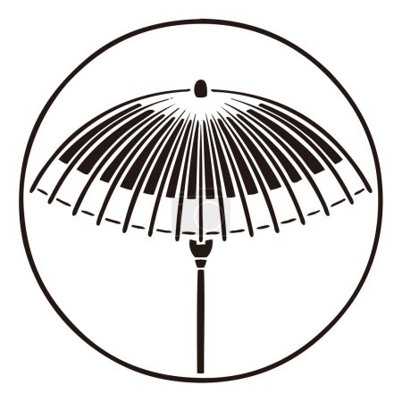 Foto de Ilustración tradicional del logotipo de la cresta familiar japonesa - Imagen libre de derechos