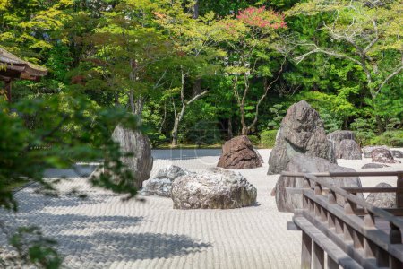 Foto de Hermosa vista de Banryu-tei Japanese Rock Garden. Situado en el santuario de Koyasan, en Kongobu-ji, Wakayama, Japón - Imagen libre de derechos