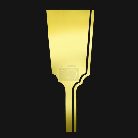 Foto de Logotipo tradicional de la cresta familiar japonesa ilustración de color dorado sobre fondo negro - Imagen libre de derechos
