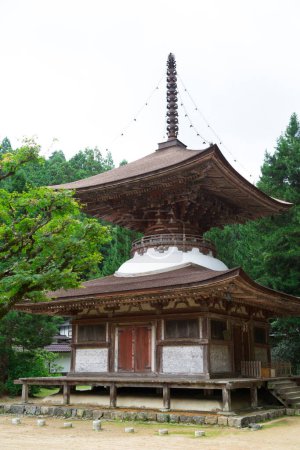 Two-storied Pagoda, Tahoto, Japans National Treasure in Koya, Wakayama prefecture, Japan