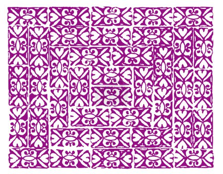 Foto de Patrón abstracto con elementos florales dibujados a mano - Imagen libre de derechos