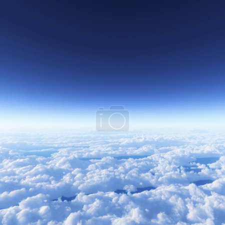 Téléchargez les photos : Ciel bleu avec nuages et fond d'avion - en image libre de droit