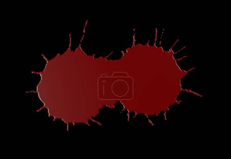 Foto de Gotas de sangre sobre fondo negro - Imagen libre de derechos