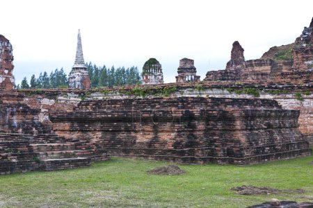 Wat Phra Si Sanphet templo es uno de los famosos templos en Ayutthaya, Tailandia. Templo en el Parque Histórico Ayutthaya, Ayutthaya, Tailandia. Patrimonio mundial de la UNESCO.