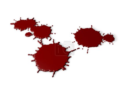 Téléchargez les photos : Gouttes de sang sur fond blanc - en image libre de droit