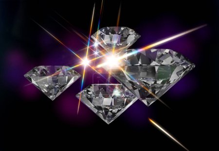 Foto de Ilustración digital de un hermoso diamante - Imagen libre de derechos
