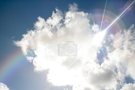 Photo for Beautiful sky and sun rays in clouds - Royalty Free Image