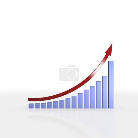 Photo for Colorful template of business chart - Royalty Free Image