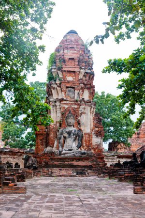 Foto de Wat Phra Si Sanphet templo es uno de los famosos templos en Ayutthaya, Tailandia. Templo en el Parque Histórico Ayutthaya, Ayutthaya, Tailandia. Patrimonio mundial de la UNESCO. - Imagen libre de derechos