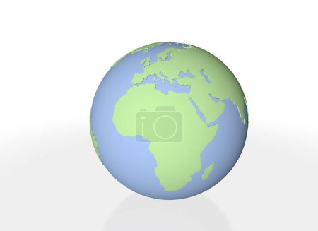 Téléchargez les photos : Le rendu 3 d d'un globe avec la surface blanche - en image libre de droit