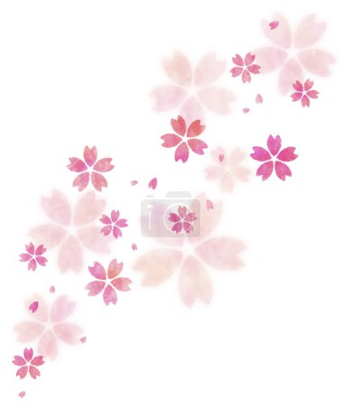 Téléchargez les photos : Modèle de carte de voeux avec fleurs sakura - en image libre de droit