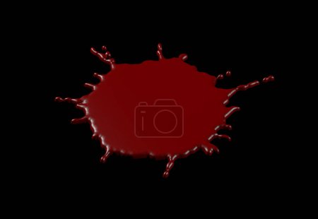 Photo for Blood stain on black background - Royalty Free Image