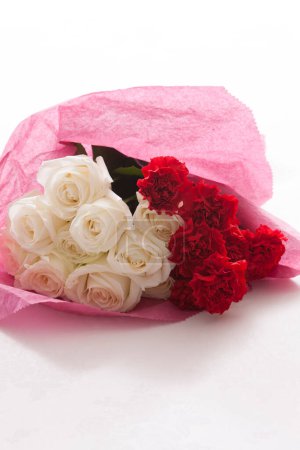 Foto de Ramo de rosas frescas, primer plano de flores - Imagen libre de derechos
