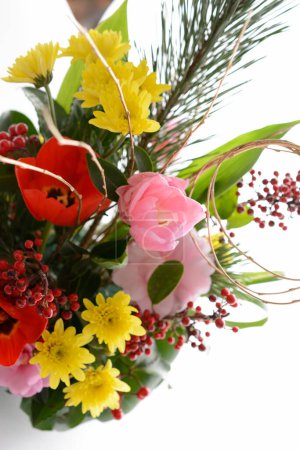 Foto de Ramo de flores frescas, composición floral - Imagen libre de derechos