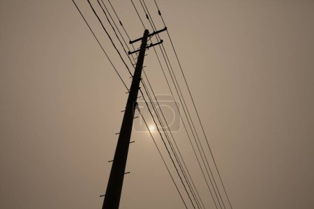 Photo for High voltage tower, electricity energy - Royalty Free Image