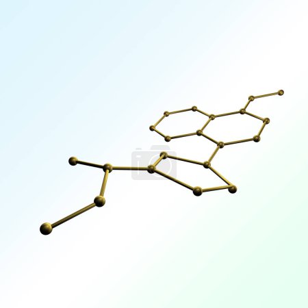 Foto de 3 d ilustración de la estructura molecular - Imagen libre de derechos