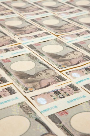 Foto de Japonés yen dinero en fondo, primer plano - Imagen libre de derechos