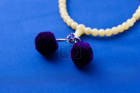 Photo for Buddhist rosary called Juzu on background, close up - Royalty Free Image