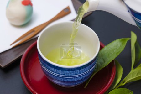 Photo for Japanese traditional matcha tea and   teapot - Royalty Free Image