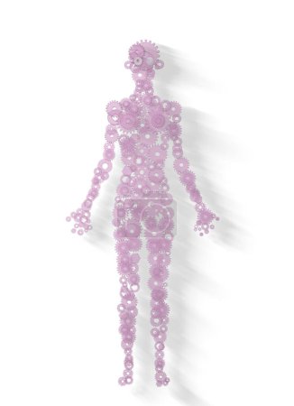Photo for 3 d illustration of human character with different textures - Royalty Free Image