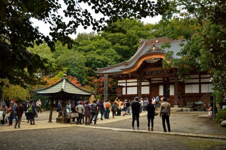 Téléchargez les photos : Aperçu panoramique d'un magnifique sanctuaire japonais ancien - en image libre de droit