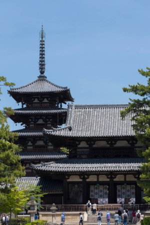 Foto de Una imagen del templo de Horyu - Imagen libre de derechos