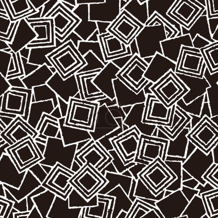 Photo for Abstract black and white seamless pattern, illustration - Royalty Free Image