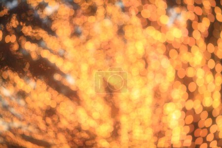Photo for Defocused christmas lights abstract festive background - Royalty Free Image