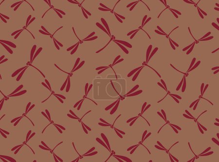 Photo for Seamless dragonfly pattern, vector illustration - Royalty Free Image