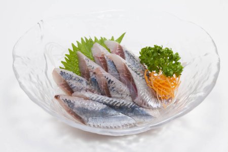 Photo for Fresh raw Sardine sashimi on background, close up - Royalty Free Image