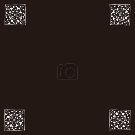 Photo for A black and white photo of a square pattern - Royalty Free Image