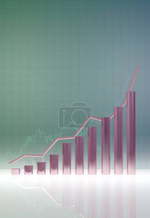 Photo for Graph of stock exchange rate - Royalty Free Image