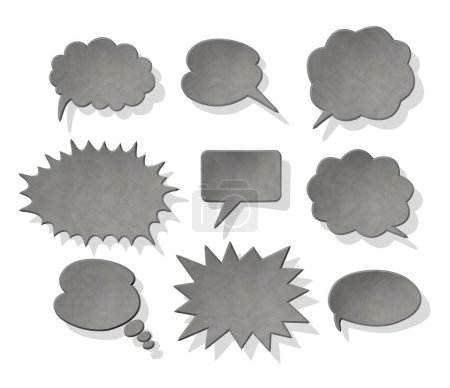 Photo for Set of speech bubbles of different shapes, copy space, chat symbols - Royalty Free Image