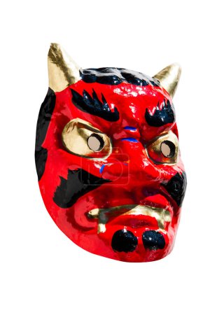 Photo for Japanese demon mask   on  background - Royalty Free Image