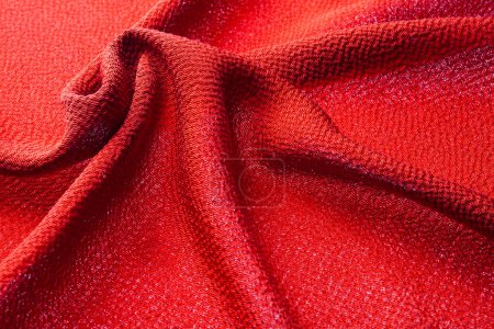 Photo for Dark red color fabric background, close-up - Royalty Free Image