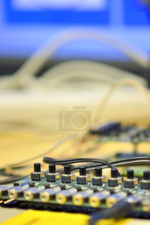 Photo for Electronic circuit board close up - Royalty Free Image