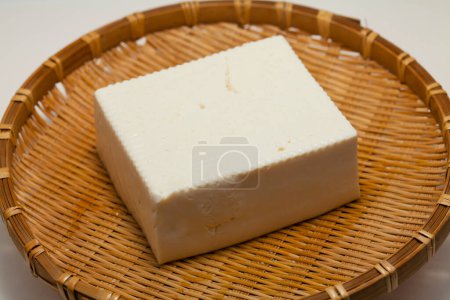 tasty  Tofu food  on background, close up