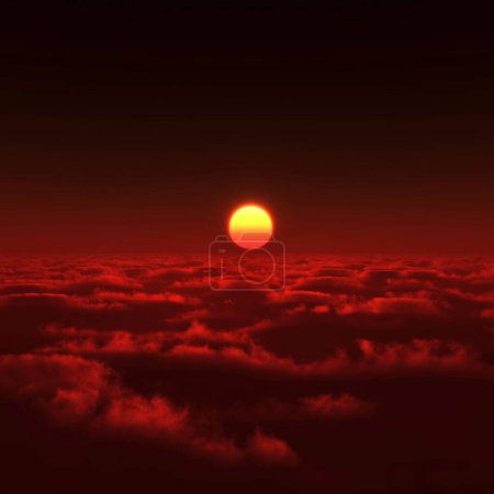 Photo for Red sunrise and clouds - Royalty Free Image